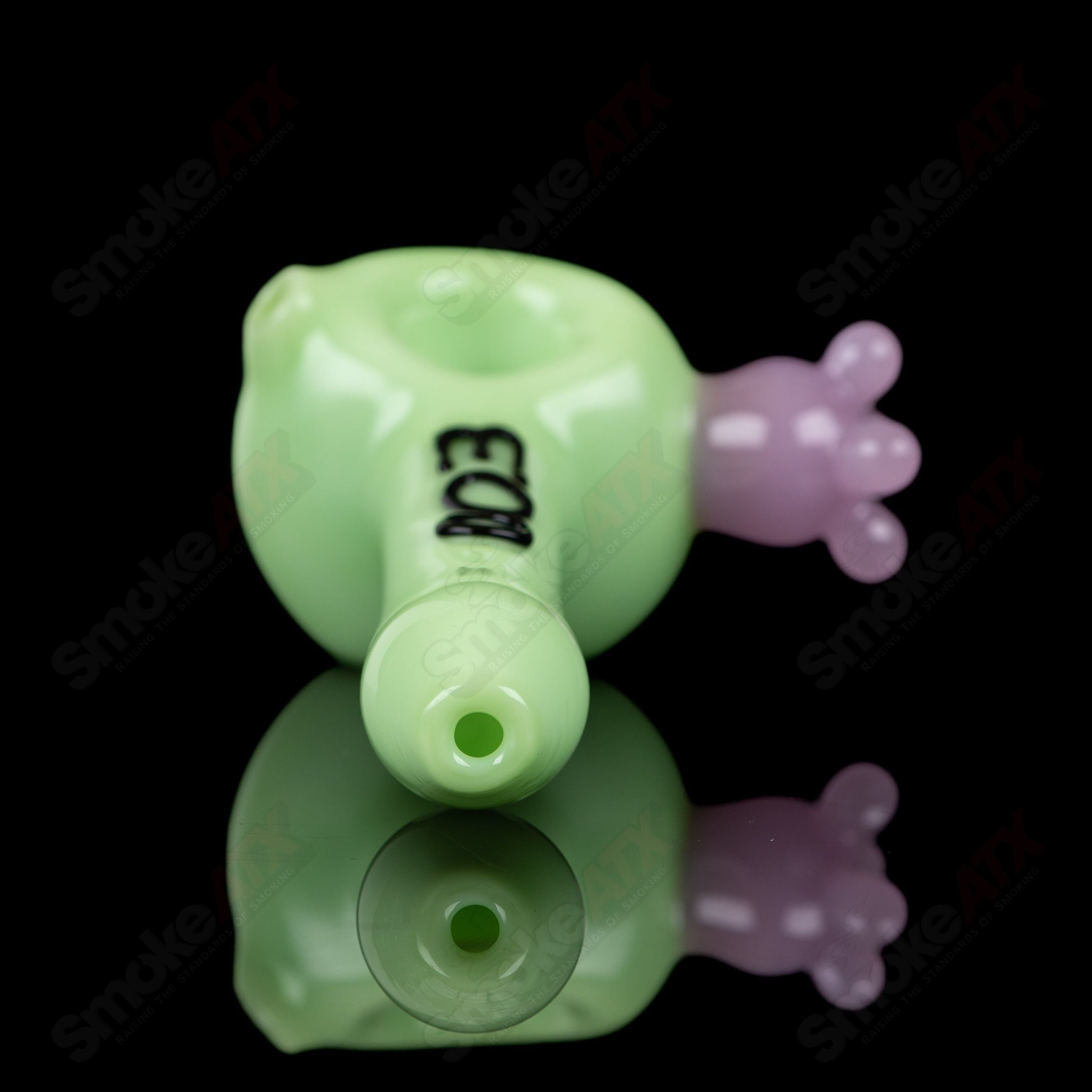 Kiwi Cow Print Spoon Pipe Adventures In Glass Blowing - Smoke ATX
