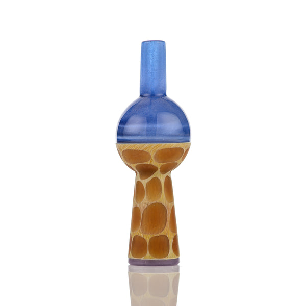 Blue Giraffe Print Bubble Cap Robertson Glass - Smoke ATX