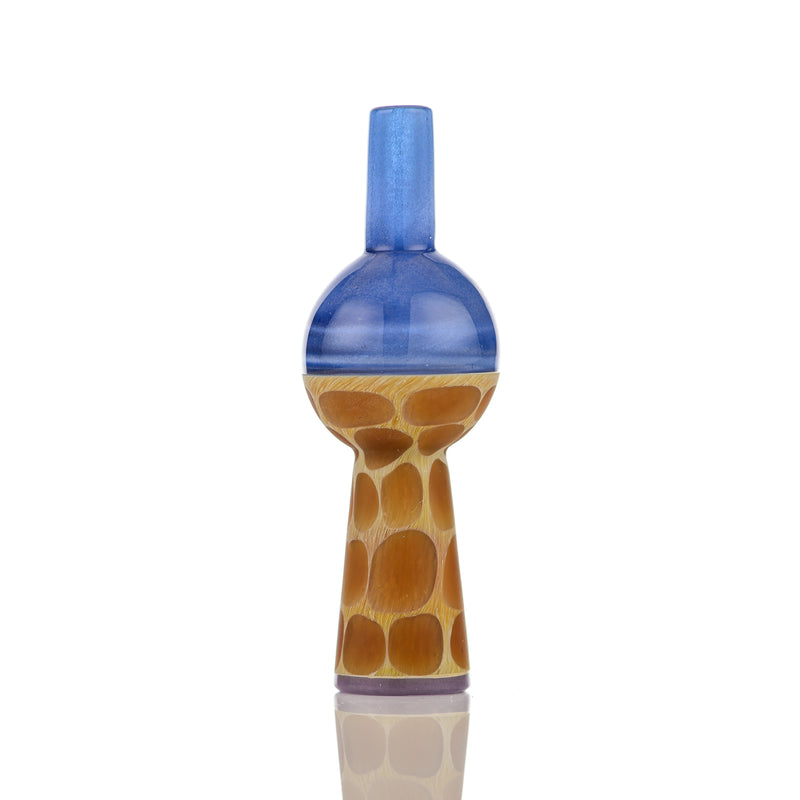 Blue Giraffe Print Bubble Cap Robertson Glass - Smoke ATX