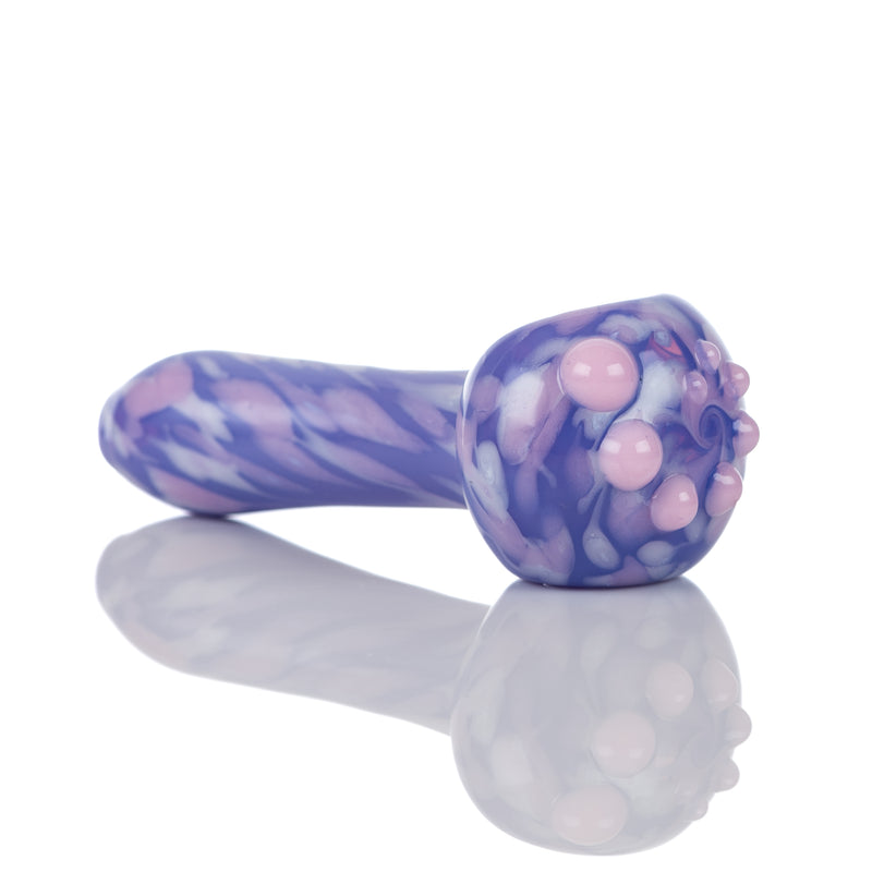 #3 Purple Splatter Spoon Pipe Adventures In Glass Blowing