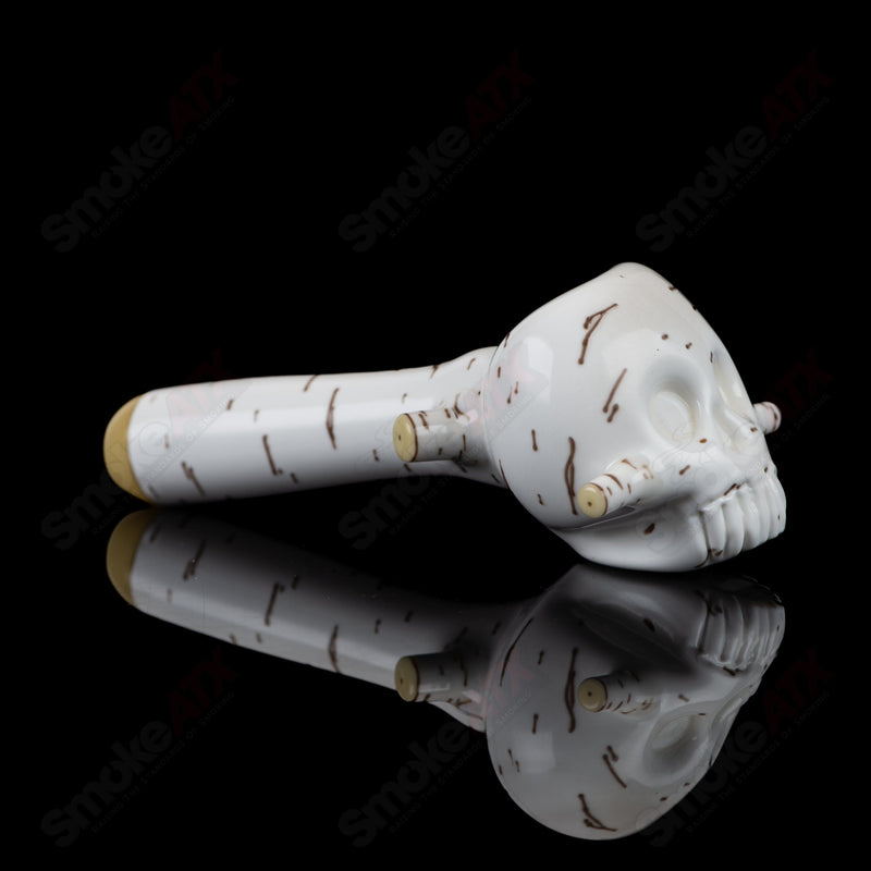 #2 Birch Skull Spoon Foster Glass