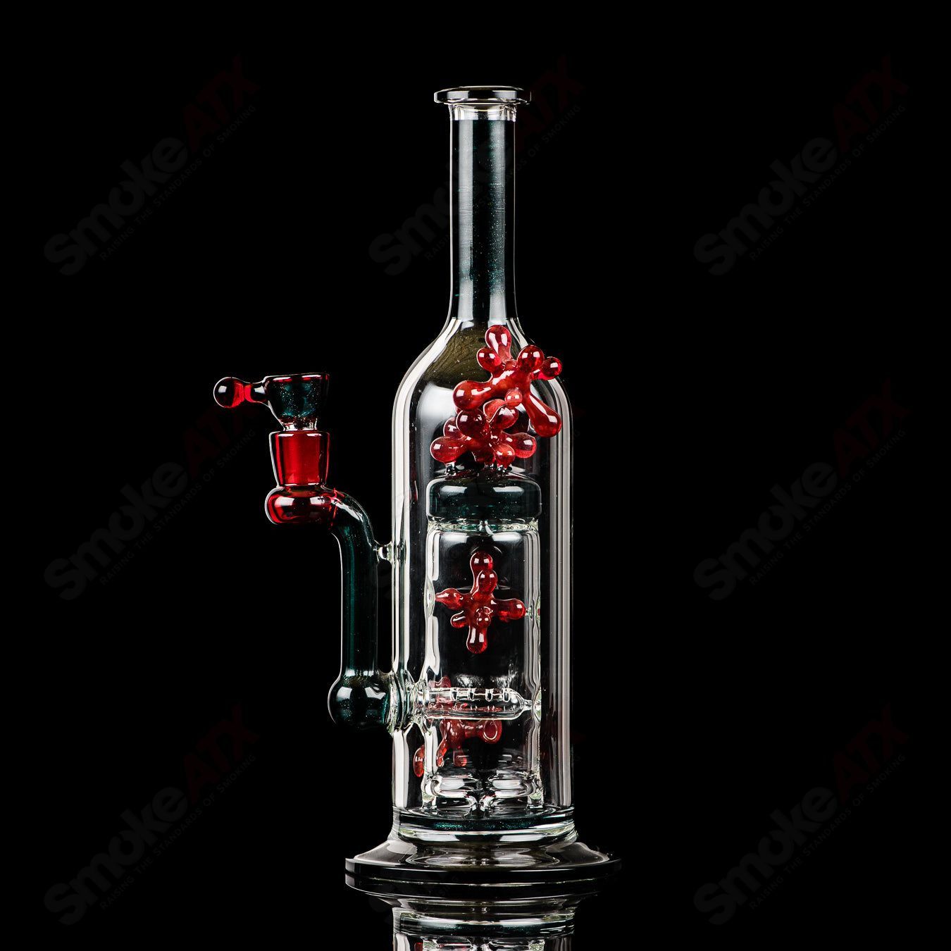 Spore Accented Upline Rig Silver Fox Glass x Jmass (2014) - Smoke ATX