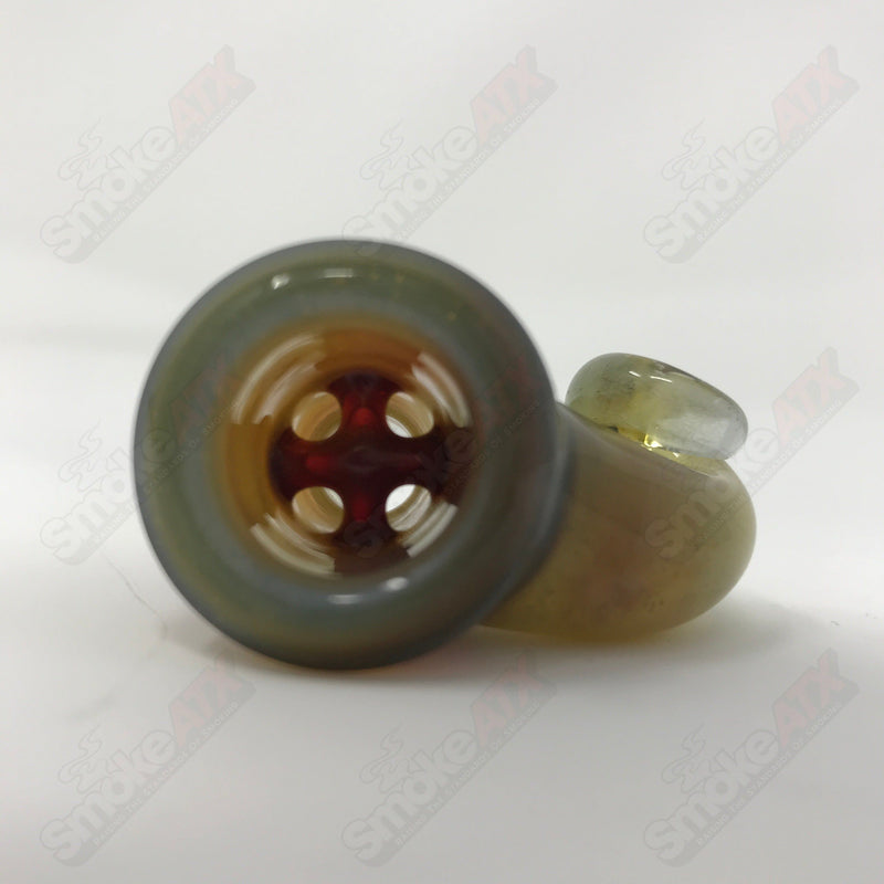 Rainbow Satin Black T Glass 18mm Fully Worked Slide - Smoke ATX