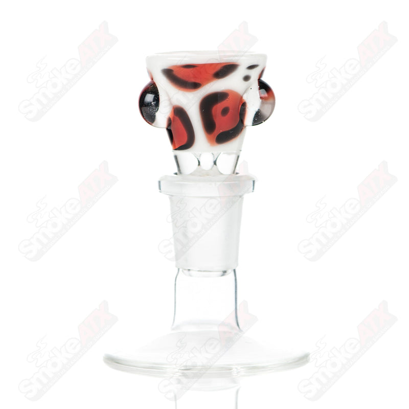 #8 14mm Leopard Print Martini Bowl w Dots Adventures In Glass Blowing