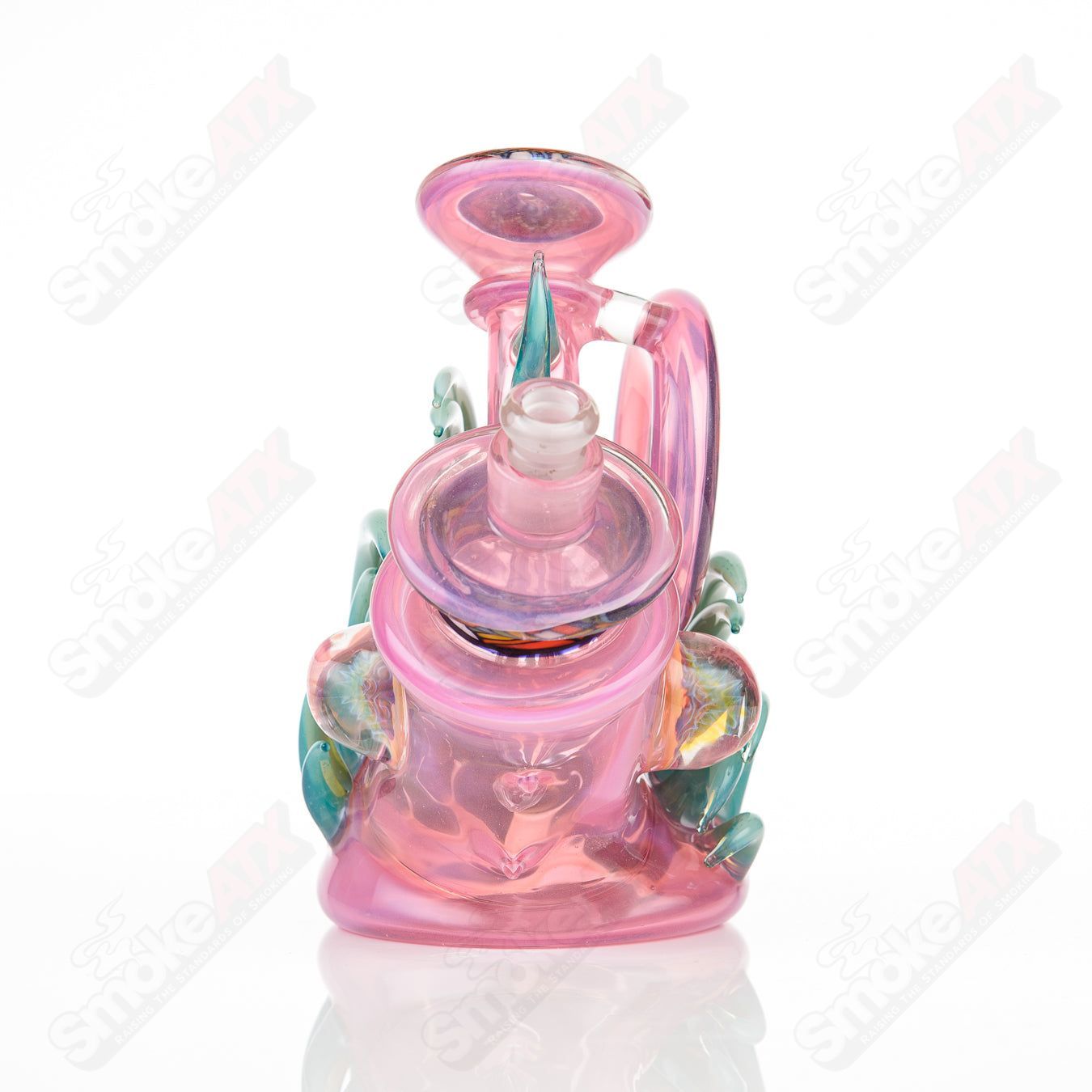 #3 Horned Out Dry Squat Lock Rig Freeek Glass - Smoke ATX