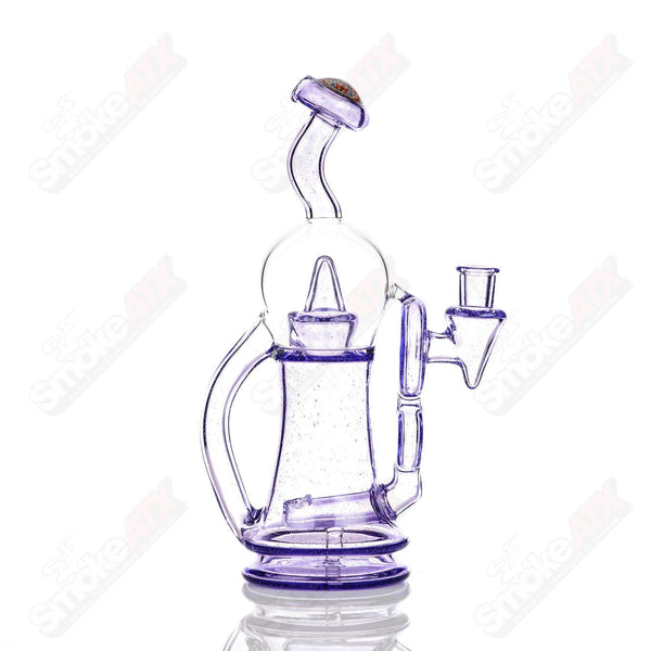 Purple Lolli Pop Bubble Dumper Recycler -  Reed Glass - Smoke ATX