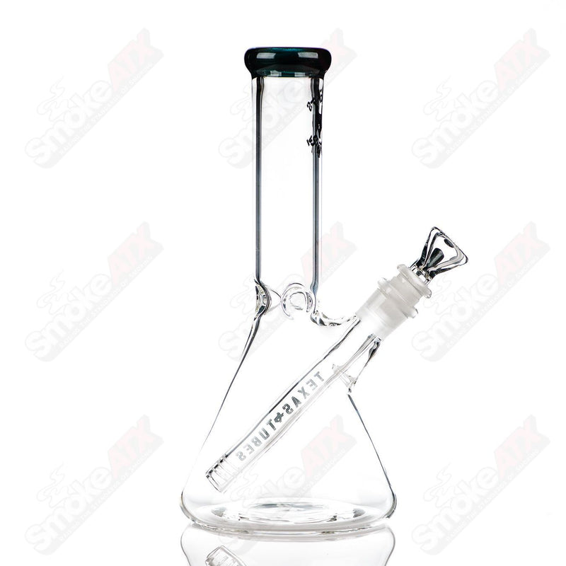 10in 14mm Color Accent Beaker (Unobtanium) Texas Tubes - Smoke ATX