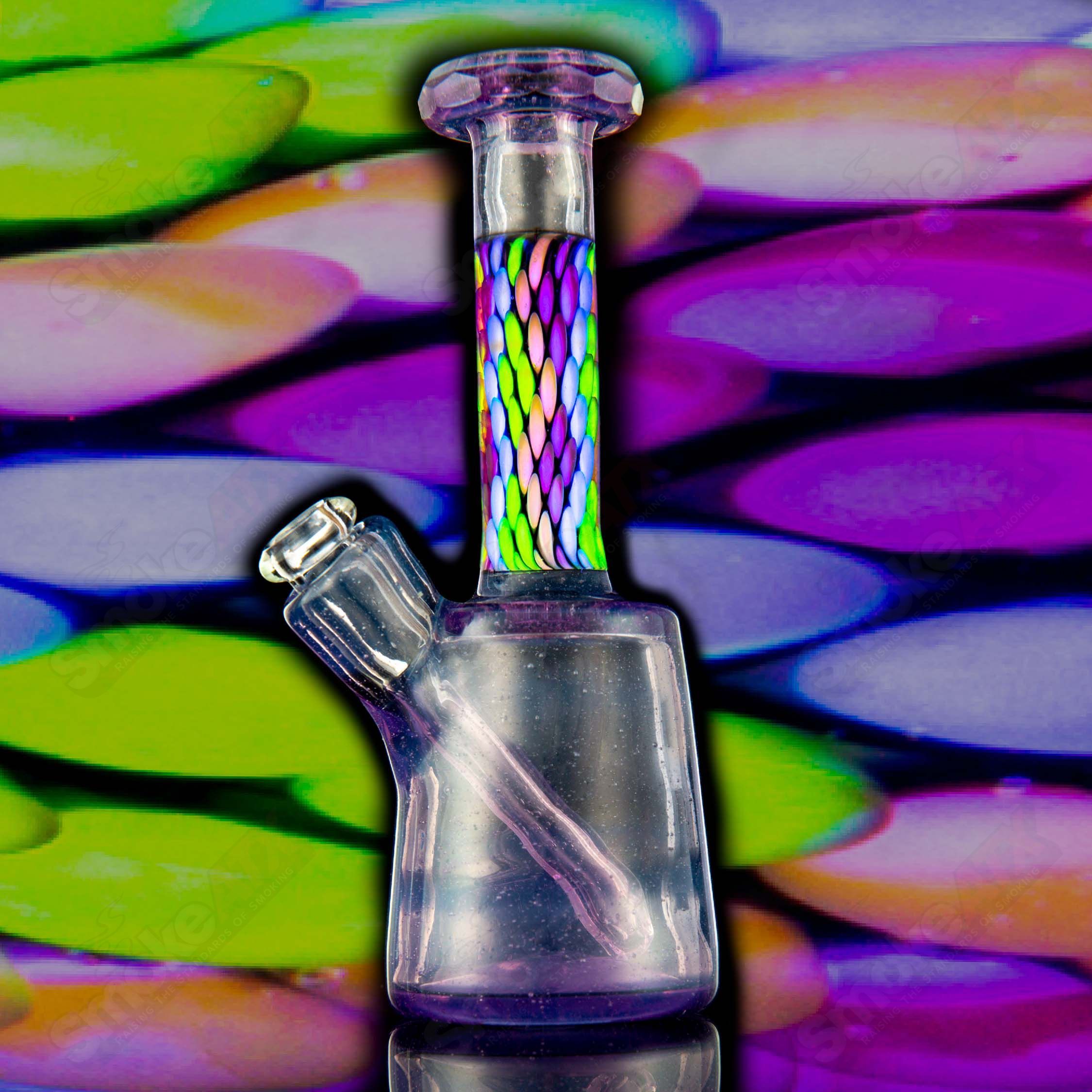 #1 Faceted UV Mini Rig BCM Glass - Smoke ATX