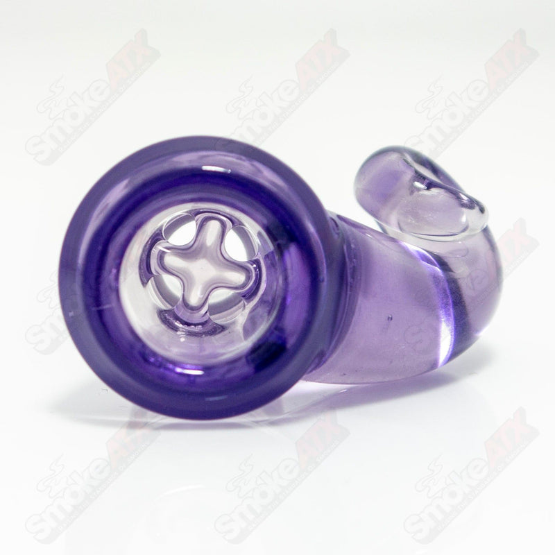 UV CFL Iced Potion Black T Glass 18mm Fully Worked Slide - Smoke ATX