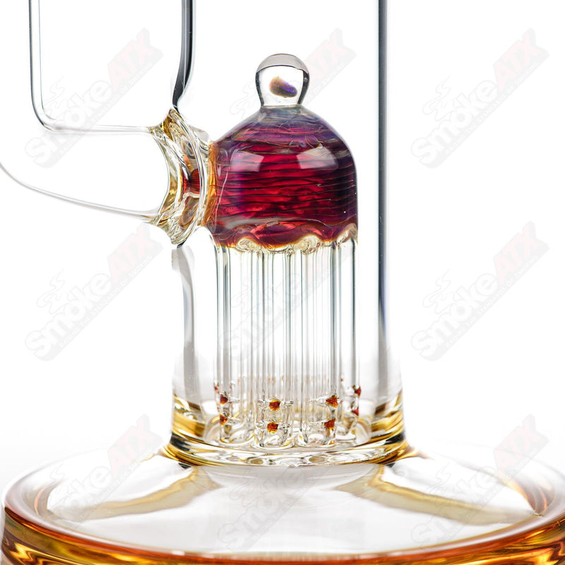 16in 18mm Twin 8 Arm (Amber Purple) Texas Tubes - Smoke ATX