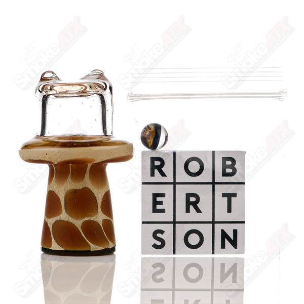 Clear Giraffe Spinner Cap w Pearl Robertson Glass - Smoke ATX