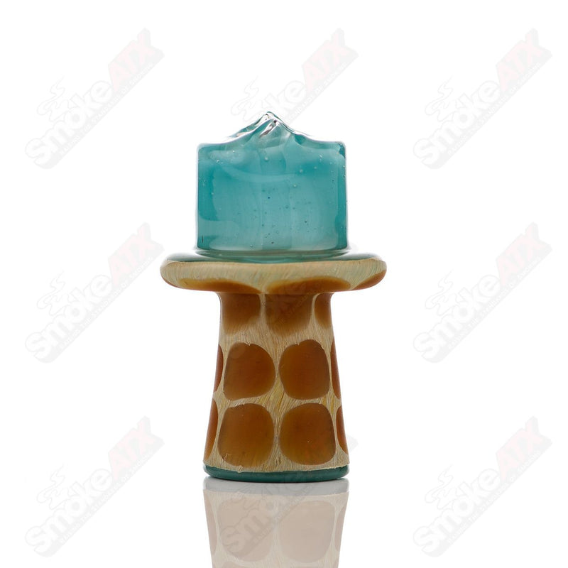 Turqois Giraffe Spinner Cap w Pearl Robertson Glass - Smoke ATX