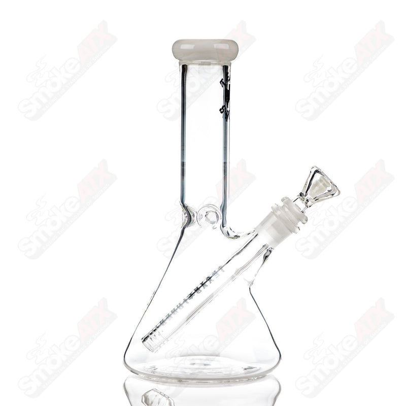 10in 14mm Color Accent Beaker (Star White) Texas Tubes - Smoke ATX