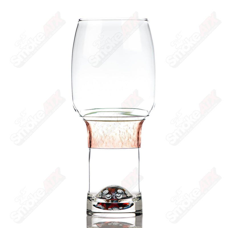 #1 Craft Beer Glass w Reticello Accents and Dotstack Base Indo Glass