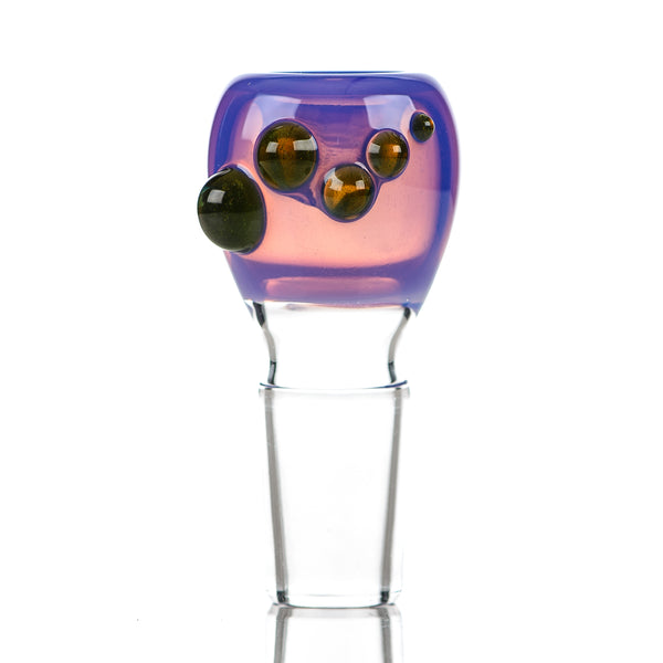 #9 18mm Full Color Push Slide Bowl Dustorm Glass - Smoke ATX