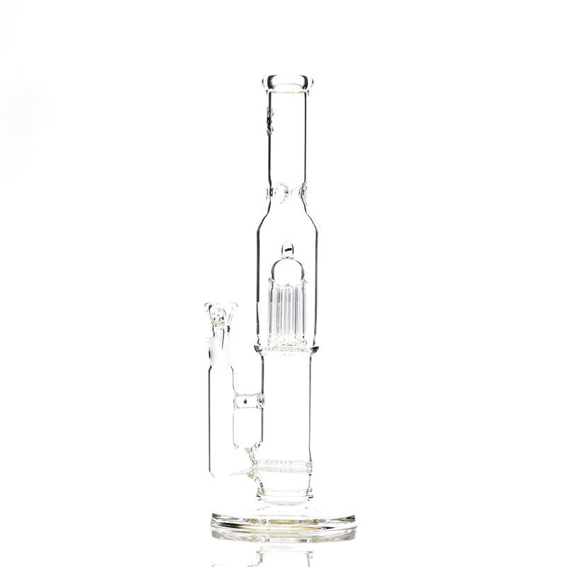 16in 18mm Clear Dual Stemline to 8 Arm Texas Tubes - Smoke ATX