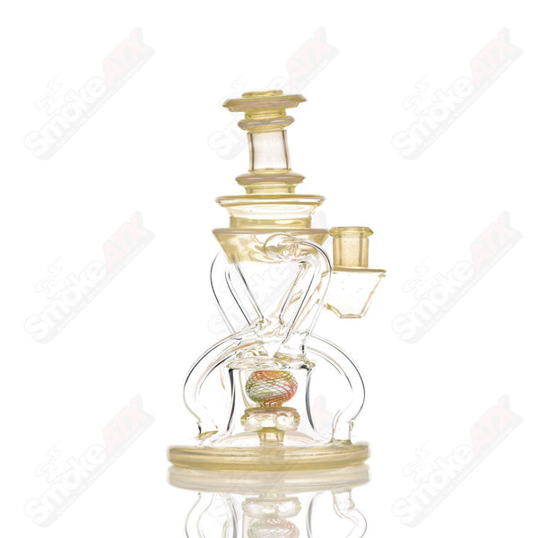 10mm V2 Double Up  Experimental Watermelon Recycler Cerio Glass - Smoke ATX