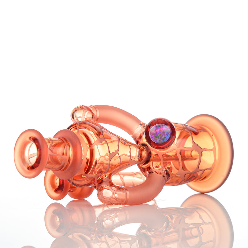 Sun Stone Single Color Double Up Rig Rooster Glass - Smoke ATX