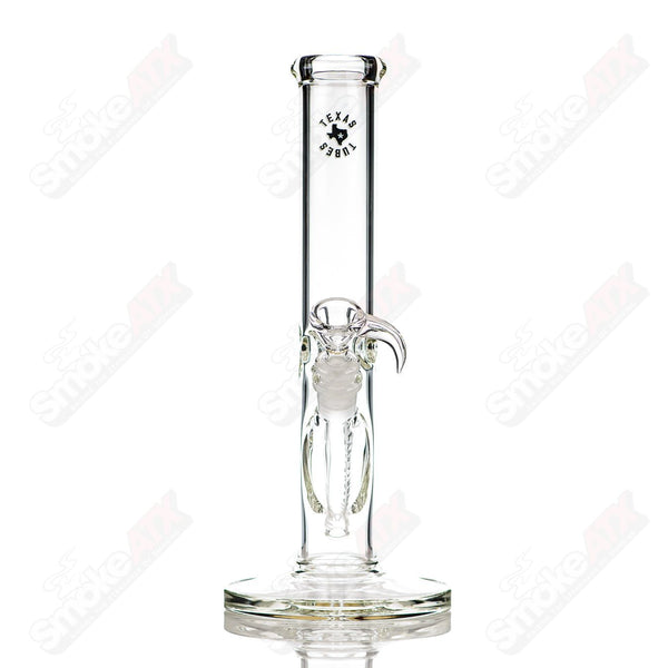 12in 14mm Clear Straight Tube Texas Tubes - Smoke ATX