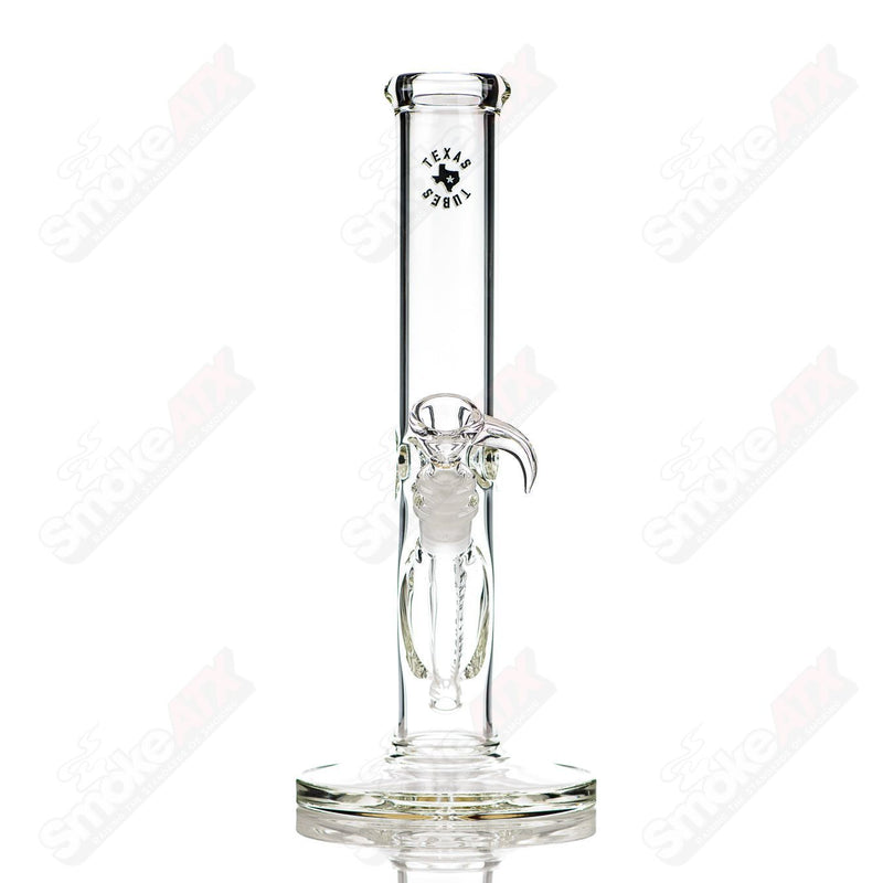 12in 14mm Clear Straight Tube Texas Tubes - Smoke ATX