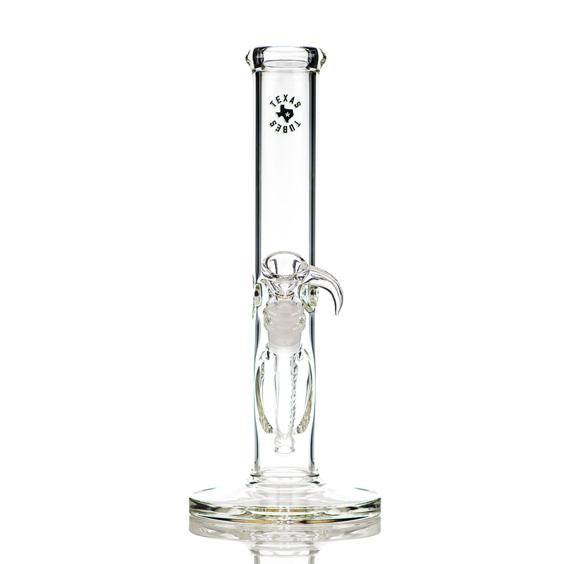 12in 14mm Clear Straight Tube Texas Tubes - Smoke ATX