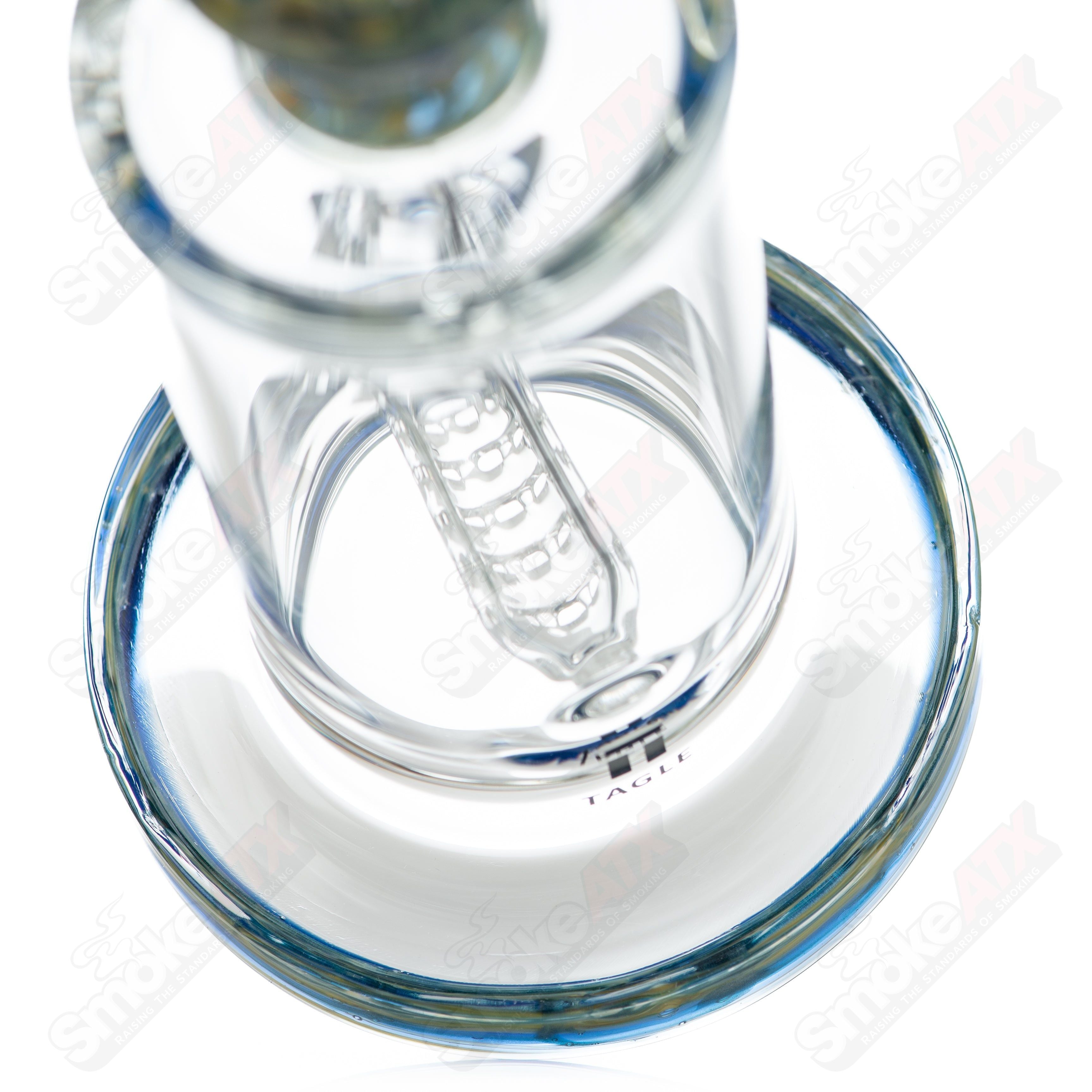 #1 14mm 60mm Wrap n Rake Inline Tube Tagle Glass - Smoke ATX