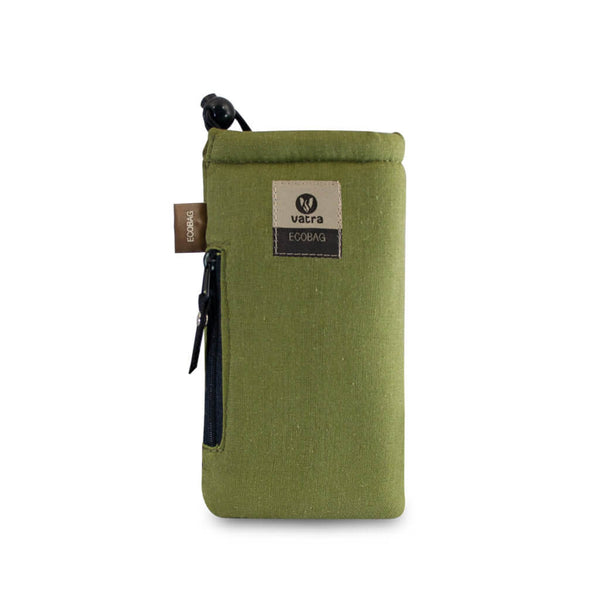 Vatra Bags Green Hemp V23 7” Zip Draw Pouch - Smoke ATX