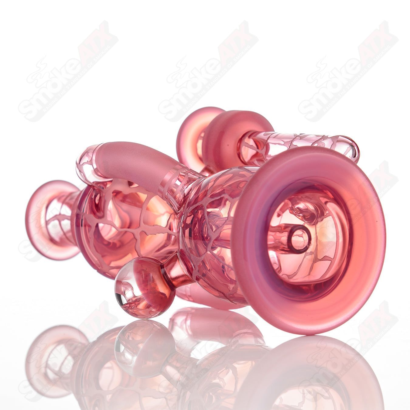 Telemagenta Single Color Double Up Rig Rooster Glass - Smoke ATX