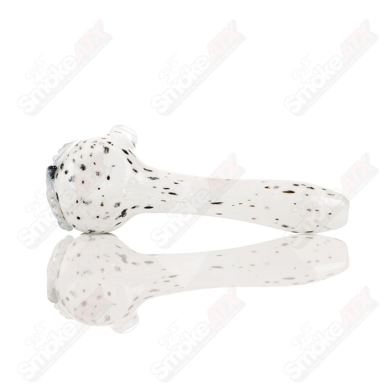 White Spotted Owl Spoon Four Winds Flameworks - Smoke ATX