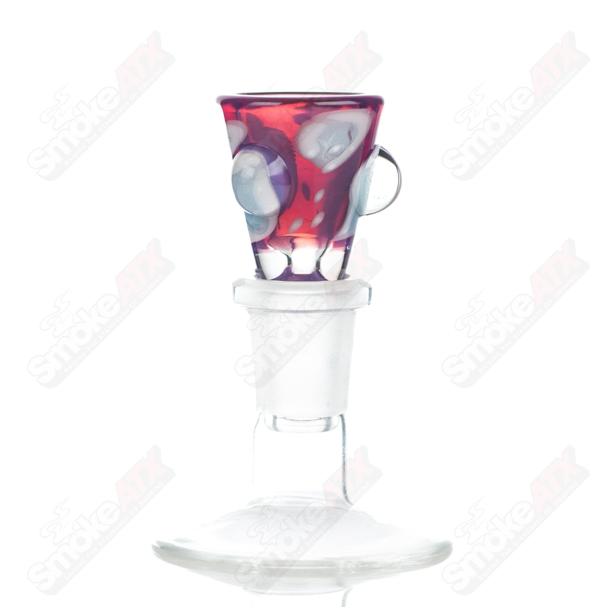 7 14mm Leopard Print Martini Bowl w Dots Adventures In Glass Blowing - Smoke ATX