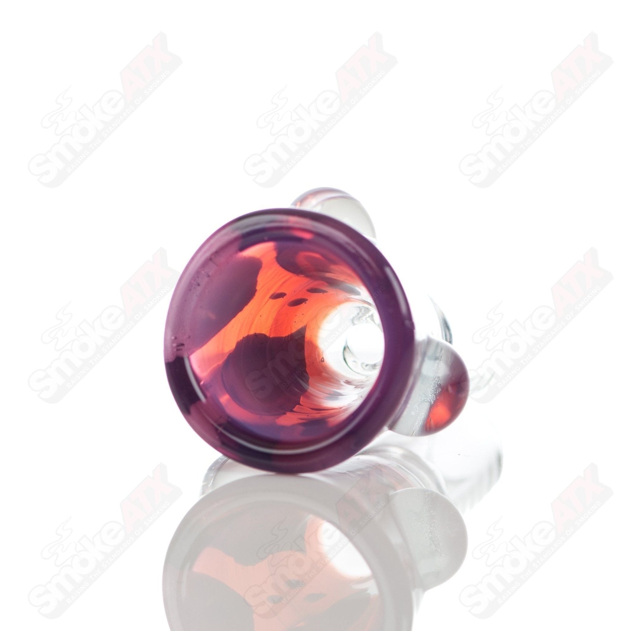 7 14mm Leopard Print Martini Bowl w Dots Adventures In Glass Blowing - Smoke ATX