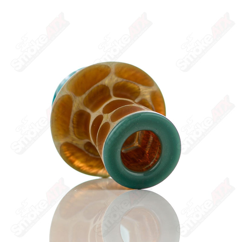 Turqois Giraffe Spinner Cap w Pearl Robertson Glass - Smoke ATX