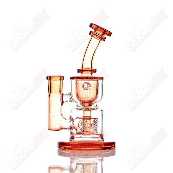 8in 14mm Hourglass Taurus Incycler Fat Boy Glass Sun Stone - Smoke ATX