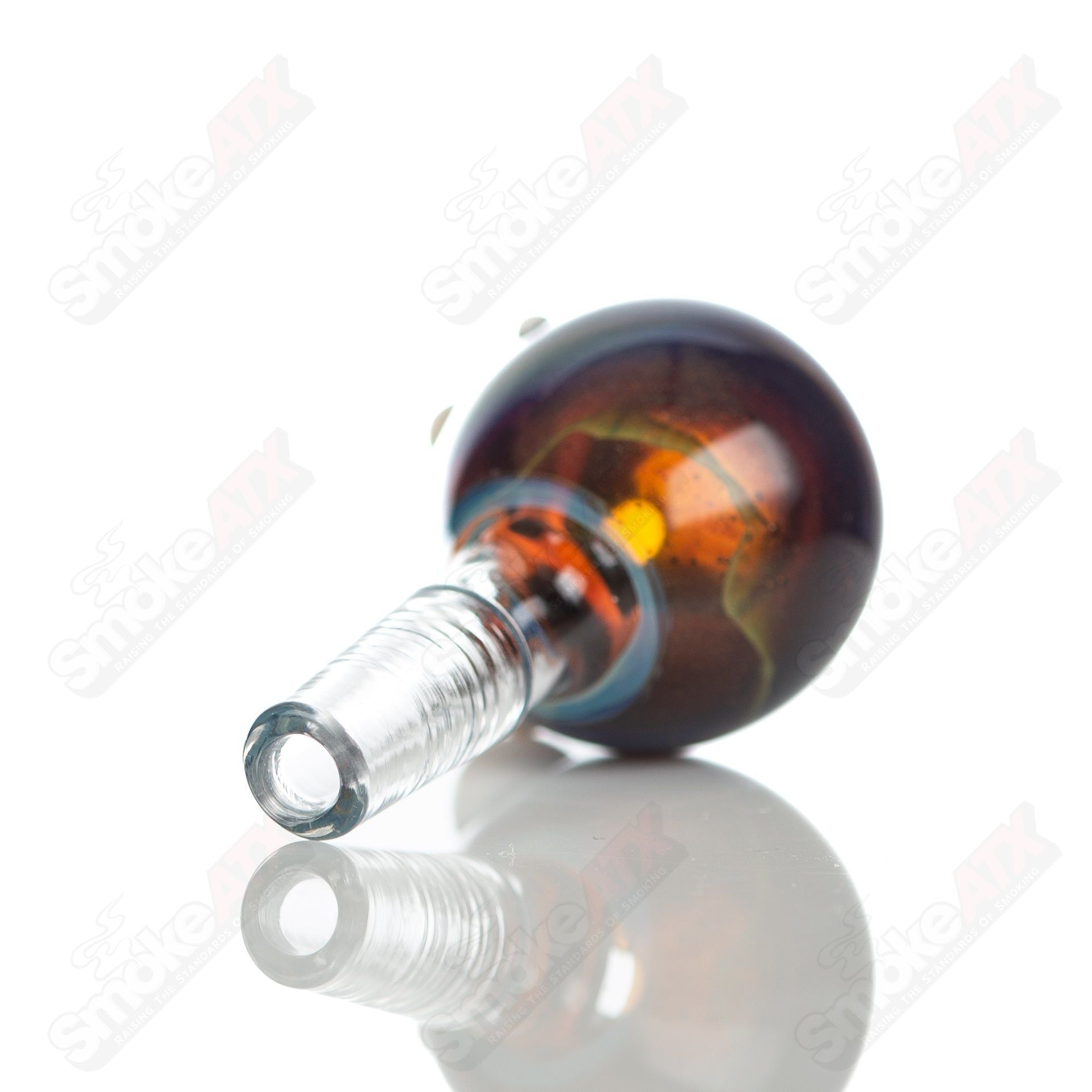 #8 10mm Full Color Push Slide Bowl Dustorm Glass - Smoke ATX