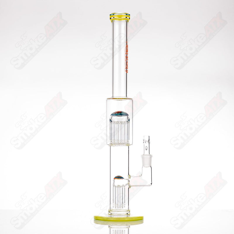 #3 18mm 7/13 Arm Perc w Worked Sections Toro Glass