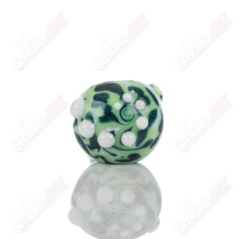 #1 Kiwi Splatter Spoon Pipe Adventures In Glass Blowing