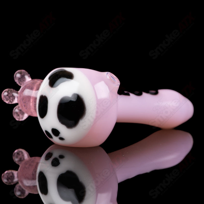 Pink Cow Print Spoon Pipe Adventures In Glass Blowing - Smoke ATX