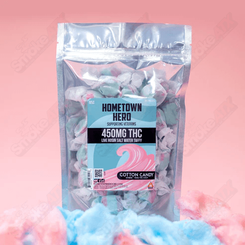 450mg Cotton Candy Delta-9 Live Rosin Taffy Hometown Hero - Smoke ATX