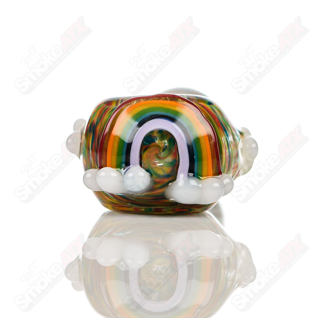 Rainbow Frit Spoon Four Winds Flameworks - Smoke ATX