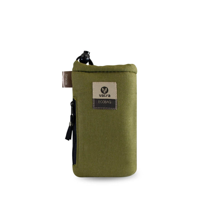 Vatra Bags Green Hemp V22 6” Zip Draw Pouch - Smoke ATX