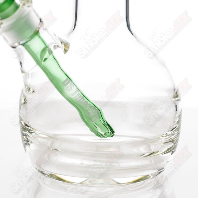 US Tubes Beaker 17" 50x7 -  Constriction - Green Decal - Smoke ATX