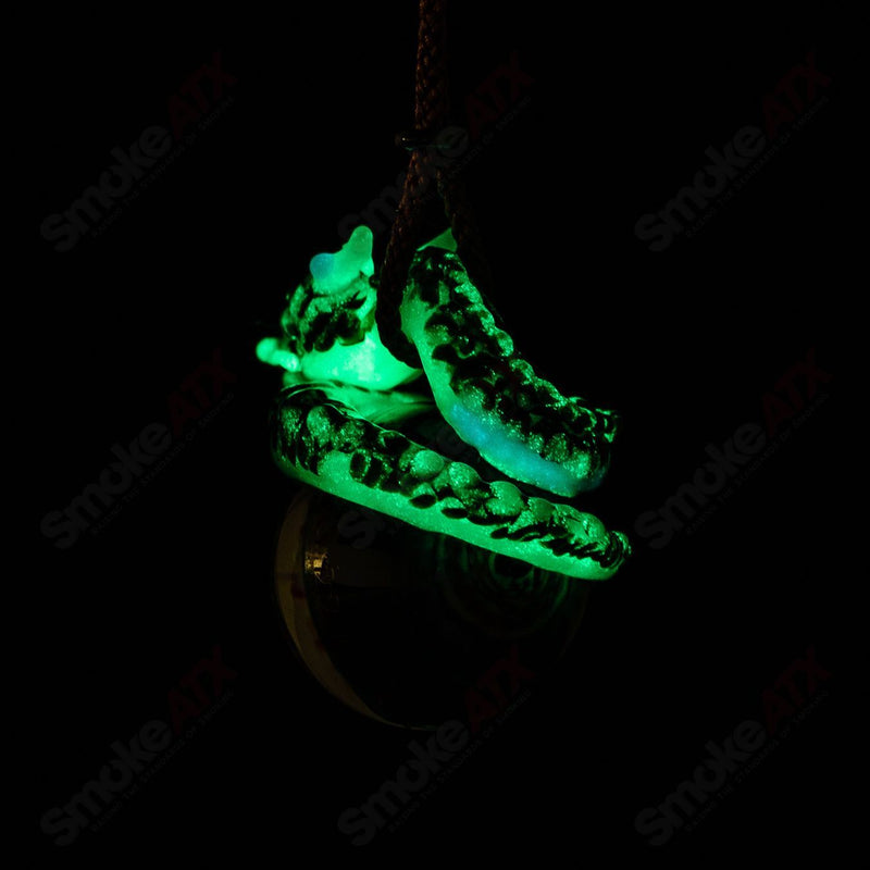 Dragon Flower Pendant Kengtaro Glass - Smoke ATX