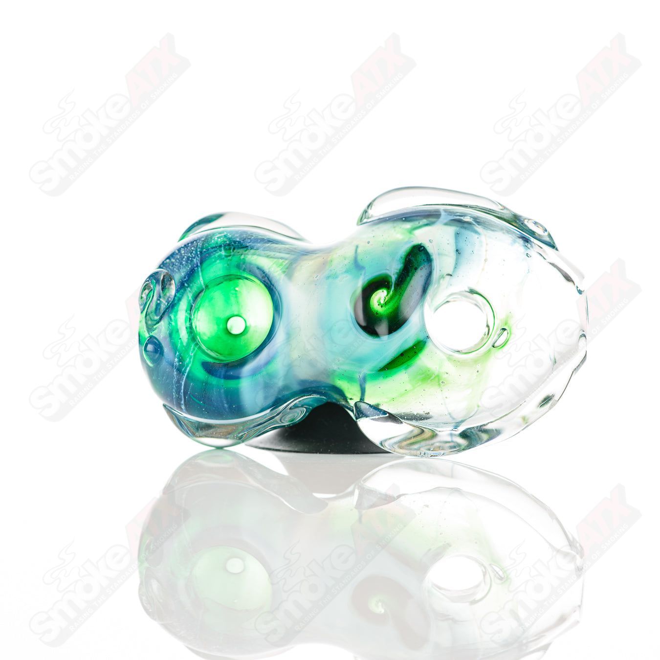 8 Donut Chillum Glass by Nobody - Smoke ATX