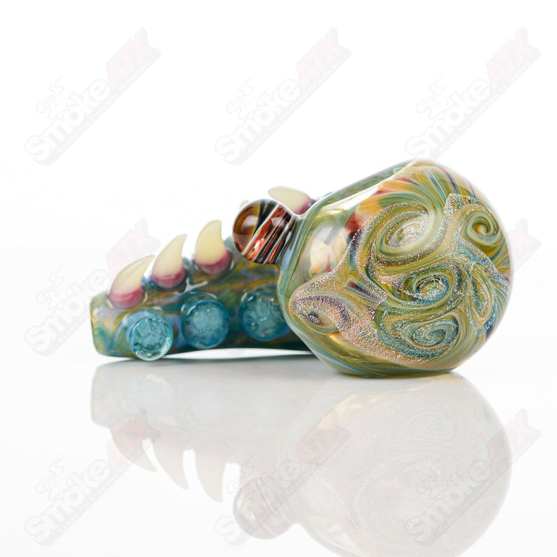 Dry Pipe (Dichroic Swirl Marble) Galactic Glass x SALT - Smoke ATX