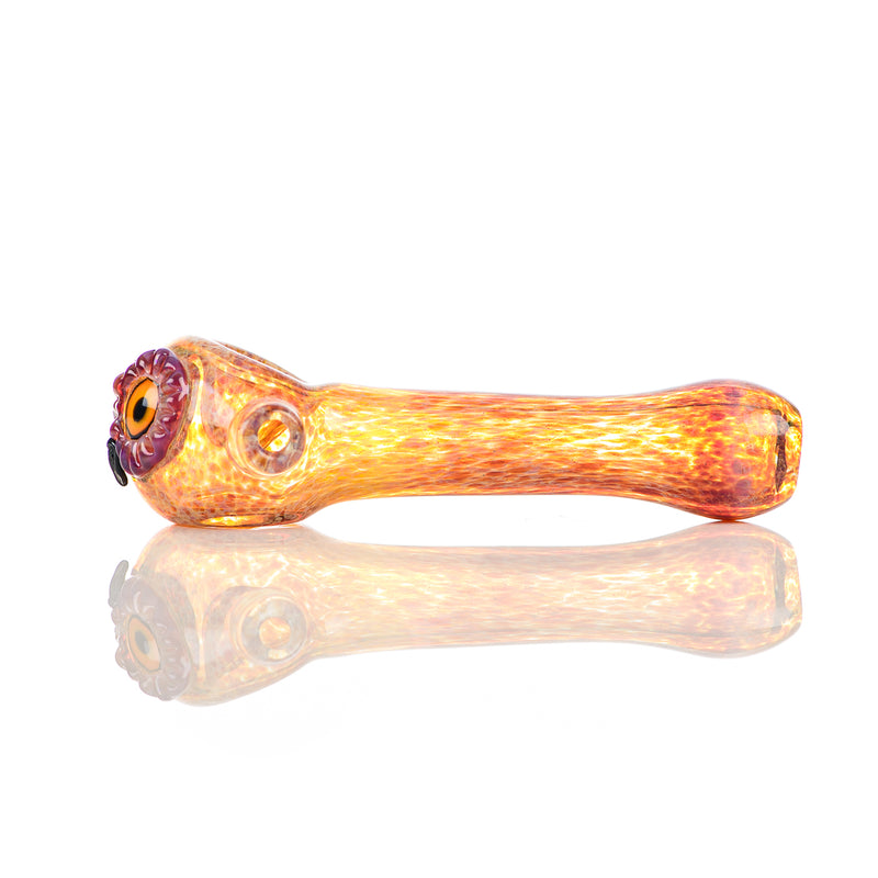 Fumed Spotted Owl Spoon Four Winds Flameworks - Smoke ATX