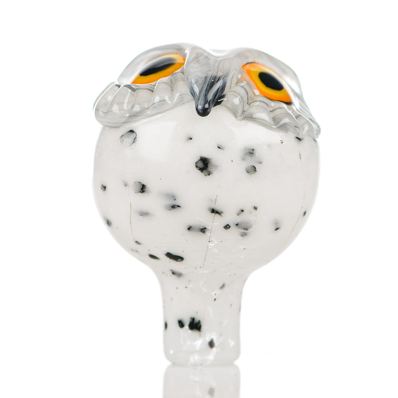 #4 Spotted Owl Carb Cap Four Winds Flameworks