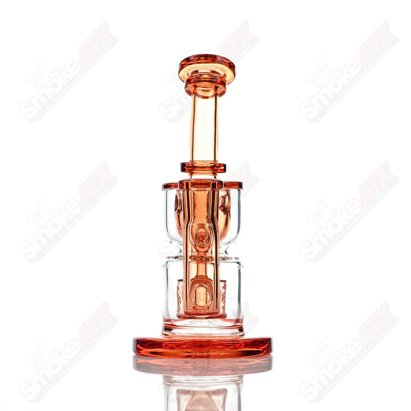 8in 14mm Hourglass Taurus Incycler Fat Boy Glass Sun Stone - Smoke ATX