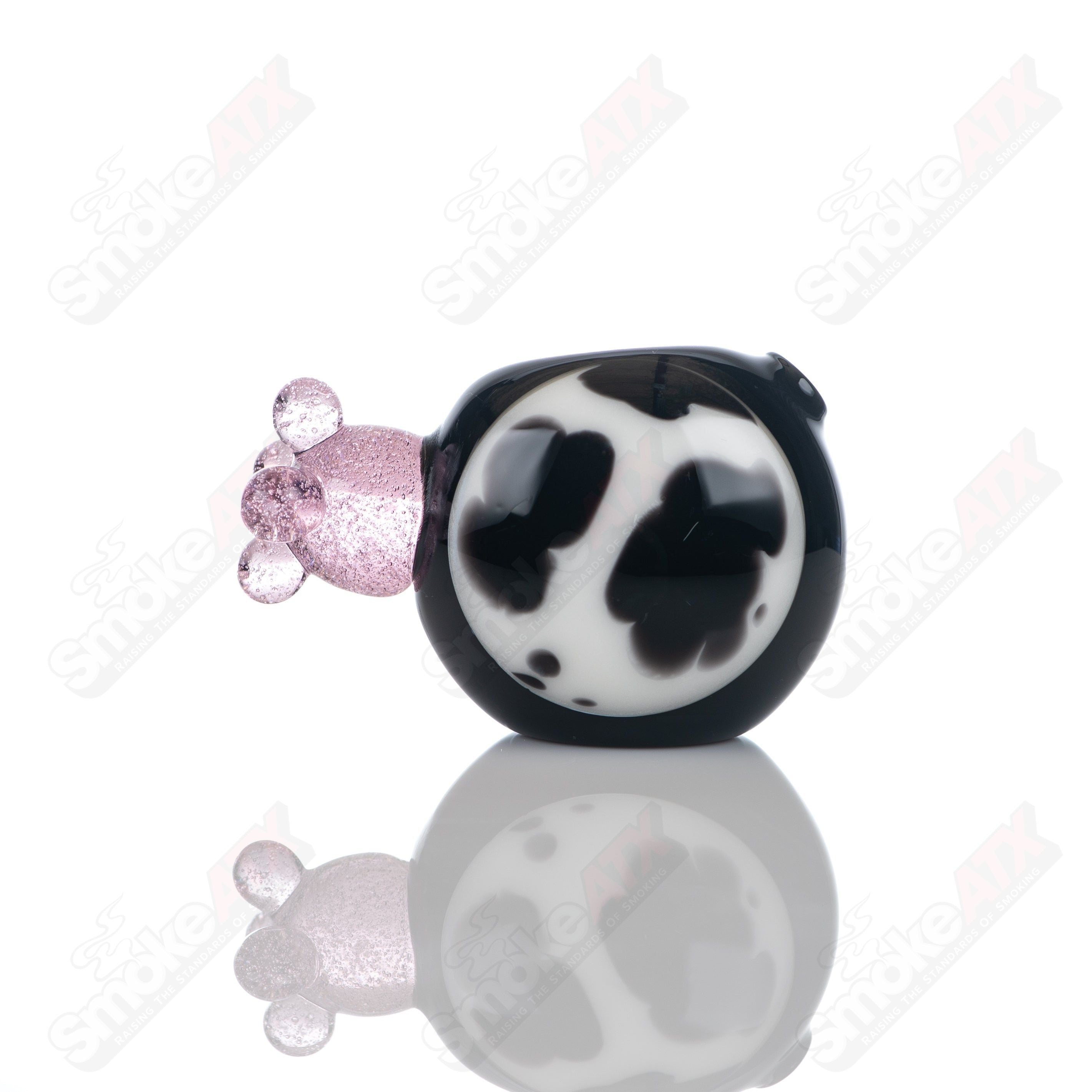 Black Cow Print Spoon Pipe Adventures In Glass Blowing - Smoke ATX