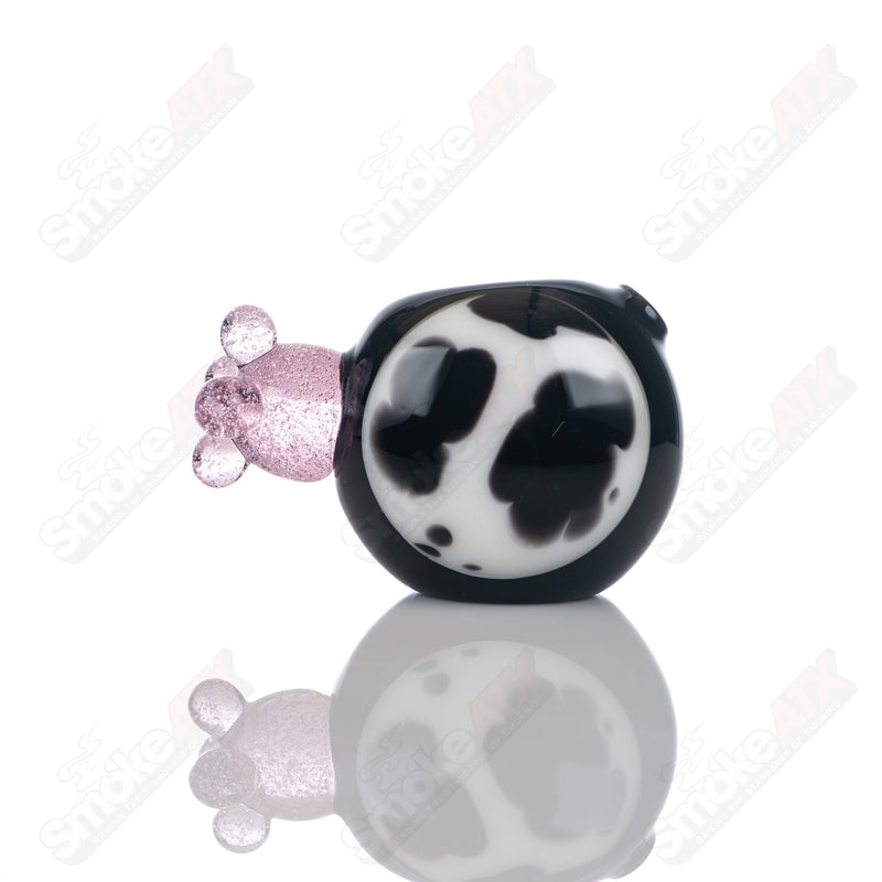Black Cow Print Spoon Pipe Adventures In Glass Blowing - Smoke ATX