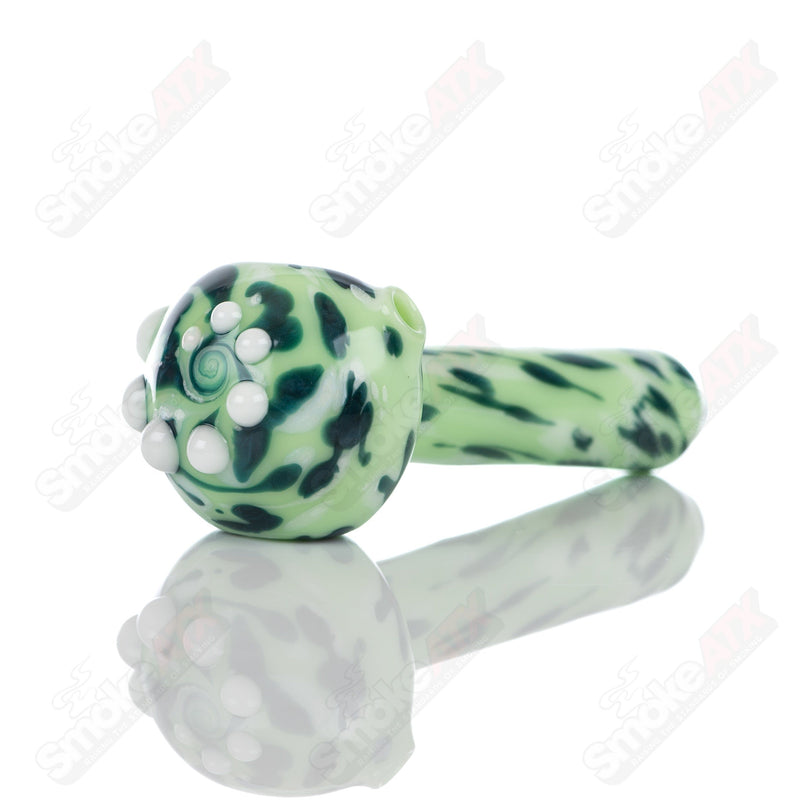 #1 Kiwi Splatter Spoon Pipe Adventures In Glass Blowing